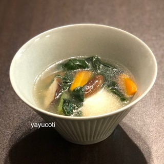 お餅入り中華スープ